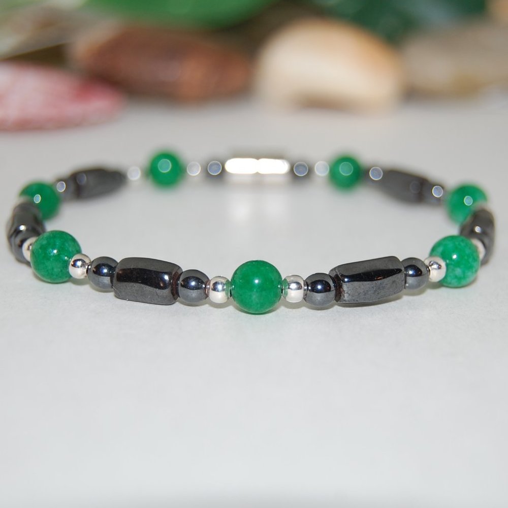 Jade Bracelet,Magnetic Bracelet,Thin Bracelet,Jade and Magnetic Bracelet